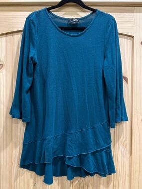 Suzanne Betro Teal Knit‎ Top